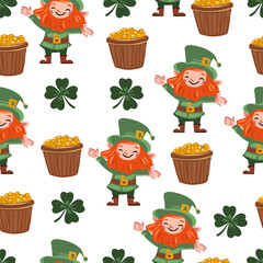 Vector illustration, St. Patrick's Day patterns and elements for decoration 