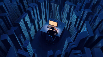 a programmer in the data forest