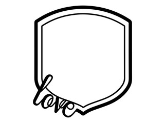 Wall Mural - Hand Drawn Love Frame Line Art