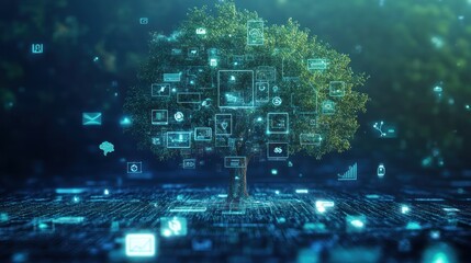 Digital Tree of Information Technology Growth and Data Network Ecosystem
