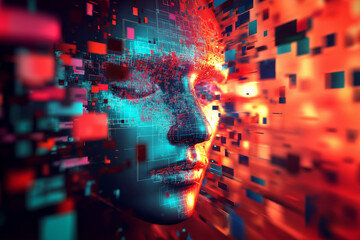 Wall Mural - big data technology data science analyzing artificial intelligence generative ai deep learning machi