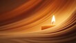 © Wanida - Softly Glowing Candle Light on Gentle Fabric Background Creating a Peaceful and Serene Atmosphere for Relaxation and Meditation Spaces
