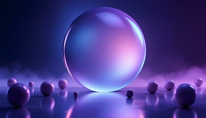 Poster - Abstract modern gradient soft light blue background with a geometric circle pattern for graphic business hitech technology digital design. Modern abstract geometric bubbles background