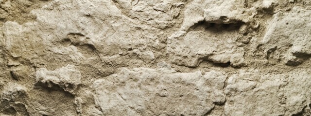 Aufkleber - Close-up of beige stone wall texture with rough, uneven surface.