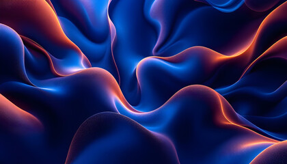 Fototapete - Grunge dark blue digital art and light in the middle, navy color design background. Blue texture background photo, blue pattern, background, blue endless background. Designed film texture background