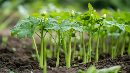 Drumstick plants growing outside