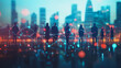 © Teeraphon - abstract professional business team people innovation connection of line from nail node to node on Smart Innovation city with connection cyber security network reciprocity , networking concept