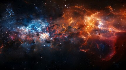 Wall Mural - A high-definition wallpaper of the Milky Way galaxy, with bright stars and nebulae against a black backdrop