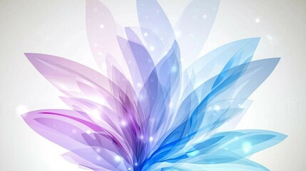 Wall Mural - Colorful Abstract Flower Design with Soft Pastel Shades and Lights