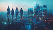© Teeraphon - abstract professional business team people innovation connection of line from nail node to node on Smart Innovation city with connection cyber security network reciprocity , networking concept