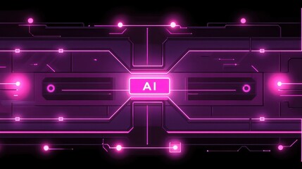 Abstract Futuristic AI Interface Design Concept