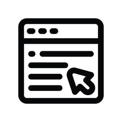 web browser icon. vector line icon for your website, mobile, presentation, and logo design.