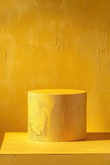 Canvas Print - White Cake on Yellow Table