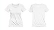 © The 2R Artificiality - White T Shirt Mockup Front and Back View on Clean White Background for Apparel Design and Branding Promotion