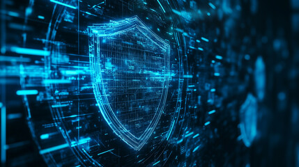computer screen with blue light shining on it. cybersecurity, infographics, internet, protection sig