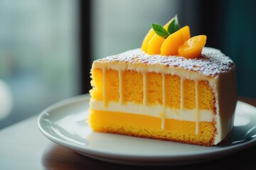 Canvas Print - Plate with slice of cake