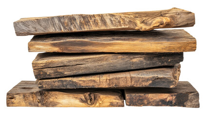 Aufkleber - Rustic wooden planks isolated transparent background