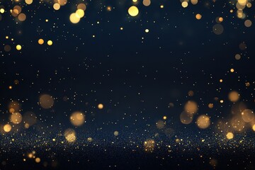 Dark blue background with golden glitter and bokeh lights. (7)
