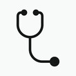 © BELL Art - Stethoscope icon, a symbol of a medical device for health checks. Stethoscopes are used as symbols in designs related to health services and the medical world.