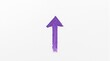 © IbragimovN - Textured purple arrow pointing upward on white background