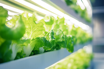 Wall Mural - Vertical Farming: Fresh, Vibrant Greens