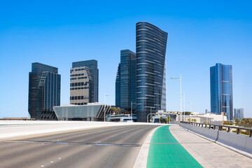 Wall Mural - Al Maryah Island skyline panoramic view, Abu Dhabi