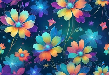 Wall Mural - seamless floral pattern