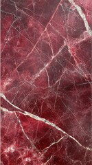 Wall Mural - Dark burgundy marble surface with intricate silver veins and natural patterns