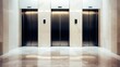 © pornsawan - Modern Elevator doors of office or hotel hallway,holiday season decor with christmas tree,Lobby interior, corridor in house with lift,marble elegant lift for passenger or cargo elevators,copy space.