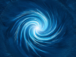Aufkleber - A mesmerizing swirling vortex of vibrant blue light, radiating energy and luminescence from its core.  The intricate patterns suggest a cosmic or digital phenomenon.