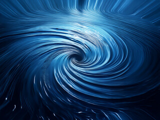 Aufkleber - A mesmerizing swirling vortex of deep blues and radiant light, resembling a cosmic whirlpool or ocean current.  The image evokes a sense of depth and mystery.
