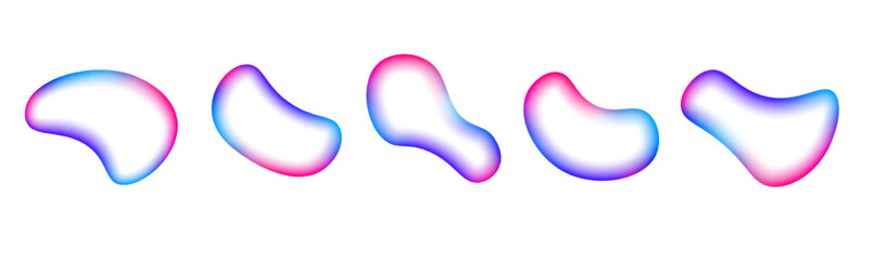 Aufkleber - Abstract colorful watercolor mesh with blur frame on isolated transparent background in PNG format. Gradient aura, grainy neon noise drop vector illustration. 