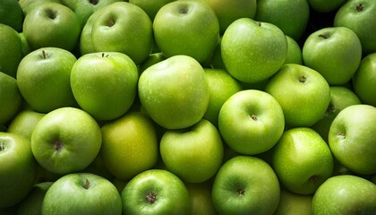 Wall Mural - green apples background