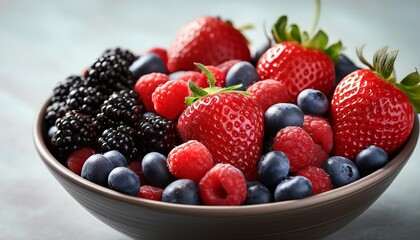 Wall Mural - strawberries and blueberries