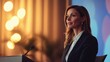 © Blackmint Studio - Female business leader presenting at a corporate event in an elegant venue