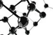 © Alla - A black and white illustration of a molecule's chemical structure