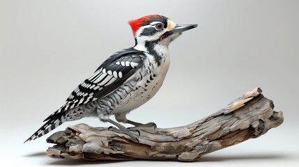 3D Render of Pileated Woodpecker on branch.