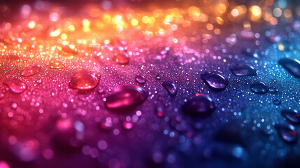 Aufkleber - A cascade of liquid droplets forming abstract patterns,
