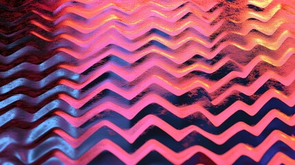 Poster - Abstract wavy pattern with vibrant colors and textures.