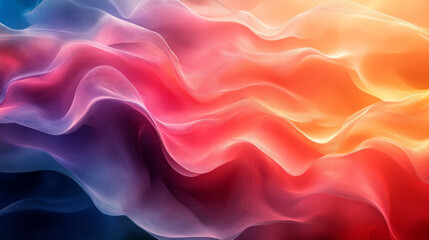 Aufkleber - Layered waves in an abstract arrangement,