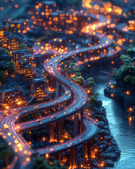 Aufkleber - A digital visualization of a city infrastructure project,