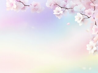Naklejka na meble Cherry blossom spring background with copy space for your text.