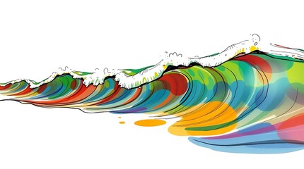 background with wave
