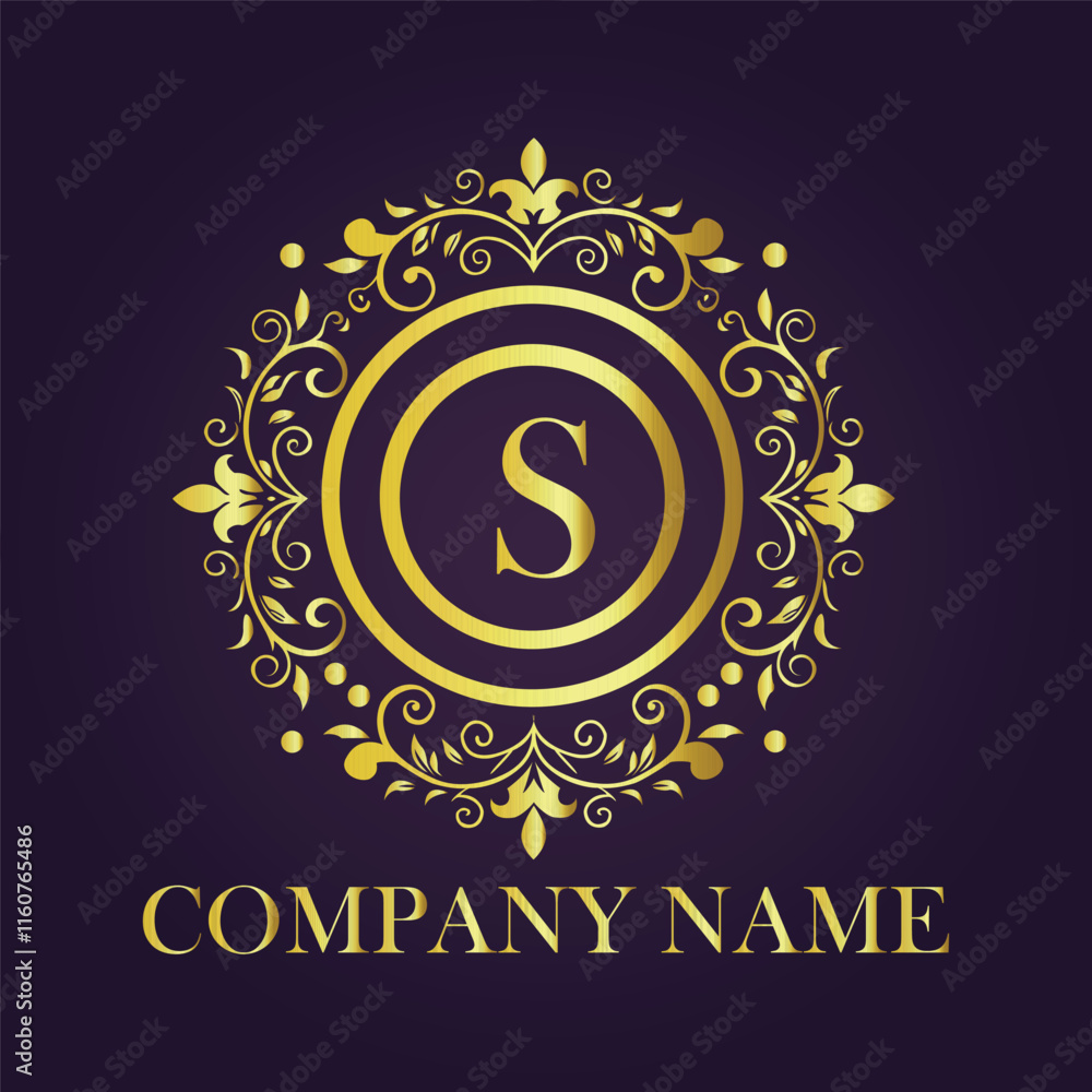 Letter S luxury gold logo concept Stock Vector | Adobe Stock