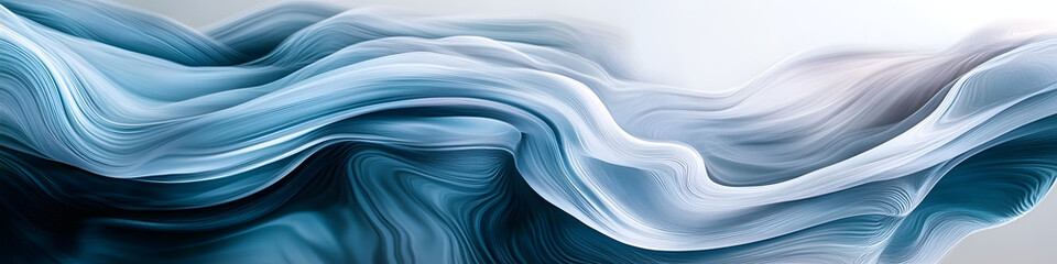 Wall Mural - create a linkedin cover image with abstract, flowing lines in soft blue and grey tones, representing