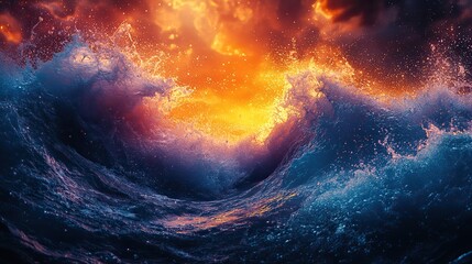 Wall Mural - dynamic and invigorating water splashes create a refreshing and vibrant design. this art piece is pe