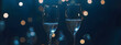 © Jannik - New Year's background with champagne glasses clinking