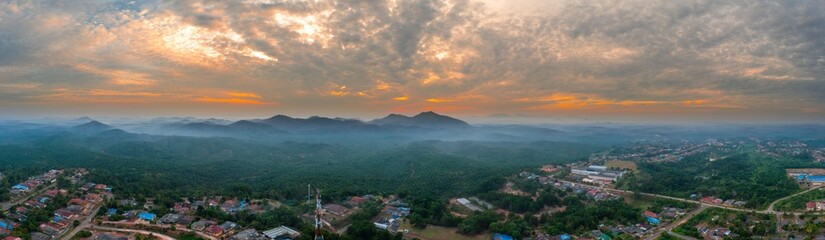 Wall Mural - Panorama view of sunrise