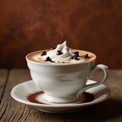 Wall Mural - Creamy coffee with chocolate 