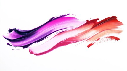 Aufkleber - Vibrant Abstract Brush Strokes in Vivid Colors on White Background